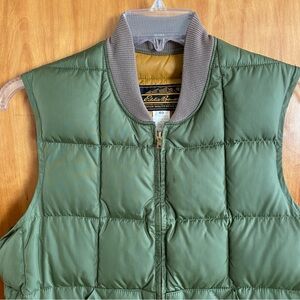 Vintage 60s 70s Eddie Bauer Quilted Goose Down Puffer Vest Mens M (40) Talon Zip